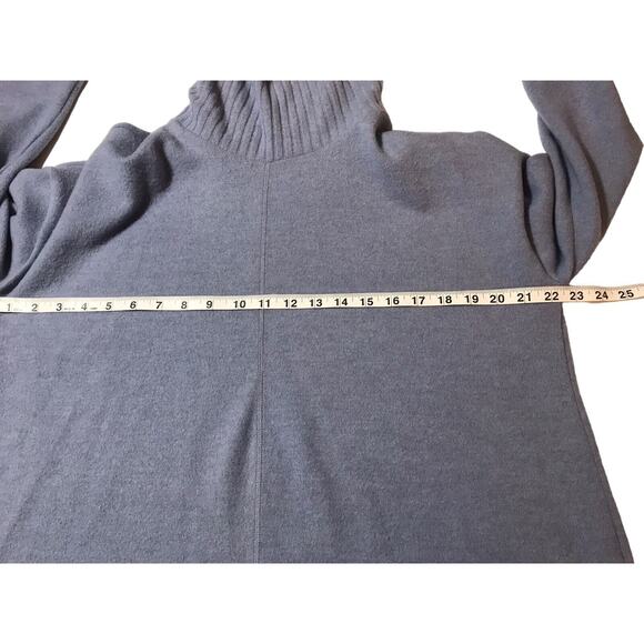 Lulus Sweater Dress Size M Blue Autumn Daze Cowl Neck Long Sleeve Soft Tunic - Picture 9 of 11